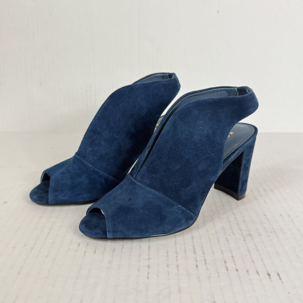 KOKO+PALENKI Women's Royal Blue Suede Open Toe Heels - sz 6